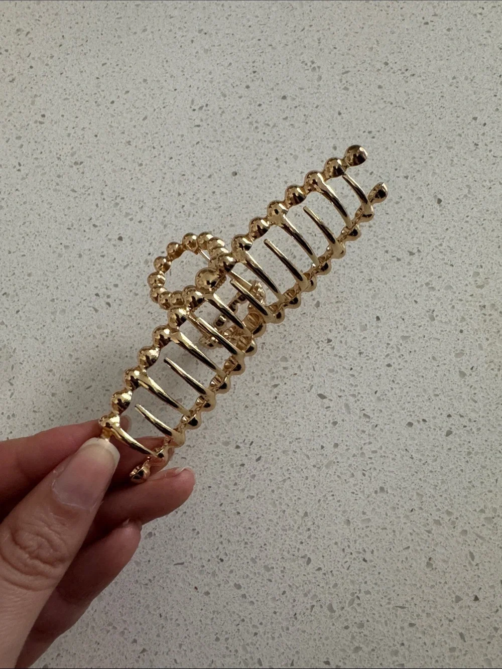 Target Gold Beaded Hair Claw Clip